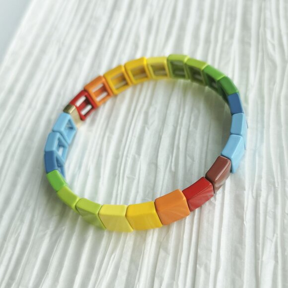 Roxanne Assoulin Somewhere Over The Brite Side Colorful Gold Men'S Bracelets - Picture 1 of 4